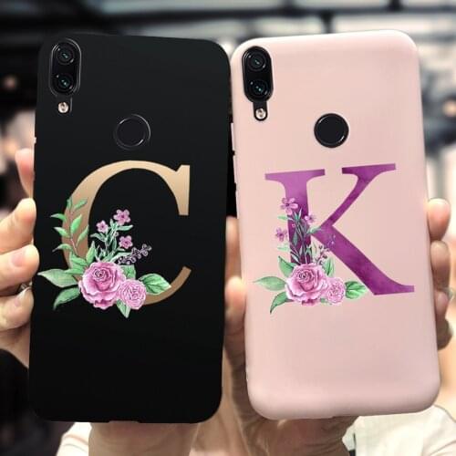 For Funda Xiaomi Redmi Note 7 Case Redmi Note 7s Cute Letter Cover Soft TPU Phone Case For Xiomi Redmi Note 7 S Note7 Pro Bumper