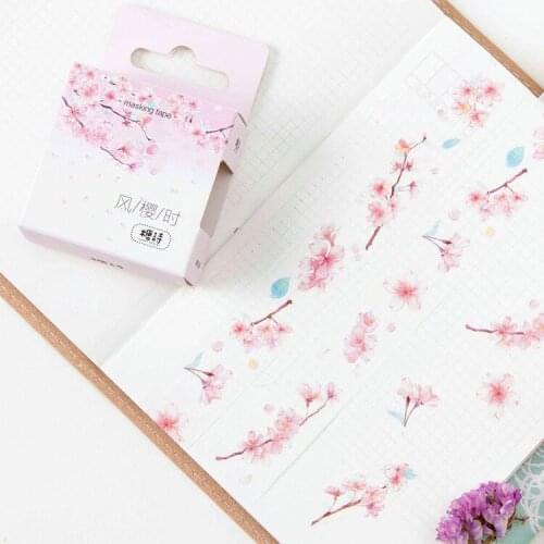 2cm*5M pink flower washi tape DIY decorative scrapbooking planner masking tape adhesive tape kawaii stationery