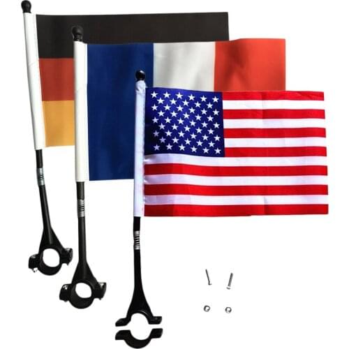 Kids Bike Handlebar Square Flag Pole Tear-Resistant Cycling Scooter Safety Flag
