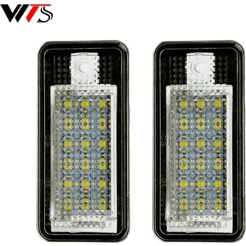 For Audi A3 A4 B6 Car LED License Number Plate Light Error Free Lamps for 4F RS6 C6 A6 B7 S4 RS4 8P Q7 4L A5 8F A8 4H S8 D4 2PCS