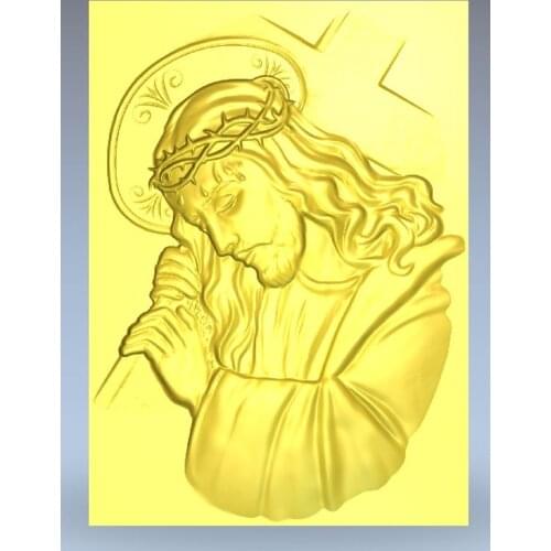 Jesus STL file format 3d model relief artcam for cnc router 72MB
