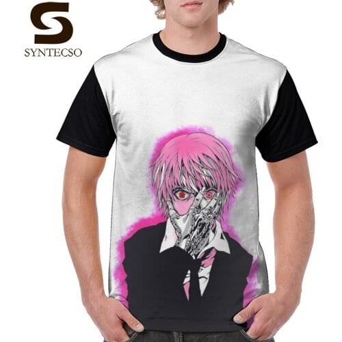 Kurapika T Shirt Anime Aesthetic WHITE T-Shirt Basic Polyester Tee Shirt Man Oversize Printed Funny Short Sleeve Tshirt