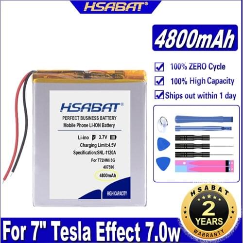 HSABAT 357590 4800mAh Battery for 7" Tesla Effect 7.0w Neon 7.0w Oysters T72HMi 3G T72 Hmi Tablet Batteries