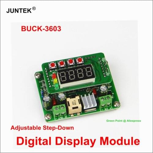 Brand New JUNTEK BUCK3603 Digital display NC DC Power Supply Adjustable Step-Down Module Voltage Ammeter 36V 3A 108W Charger