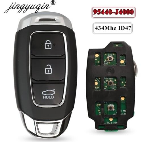 Jingyuqin 95440-J4000 434Mhz ID49 Car Smart Control Key For Hyundai Elantra 2017 2018 2019 Genuine Parts Keyless Go