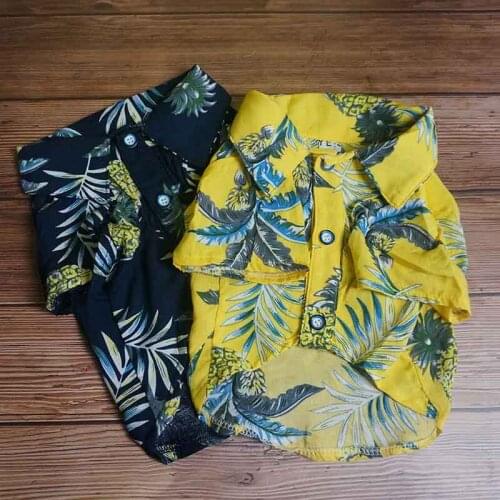 Fashion Pet Dog Shirt Hawaiian Cat Dog Clothes Summer Pets Clothing For Dogs Chihuahua Small Medium Dogs Costume French Bulldog