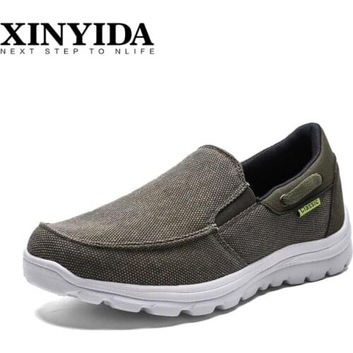 2021 High Quality Men Canvas Shoes Slip On Breathable Flat Casual Shoes Fashion Ventilate Lightweight Men Shoes Plus Size 39-48