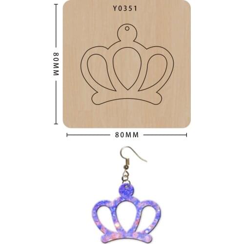 2021 New Bow Hairpin Wood Knife Mold DIY Little Crown Hair Clip Scrapbooking Mould Template Suitable For Sizzix Big Shot Machine