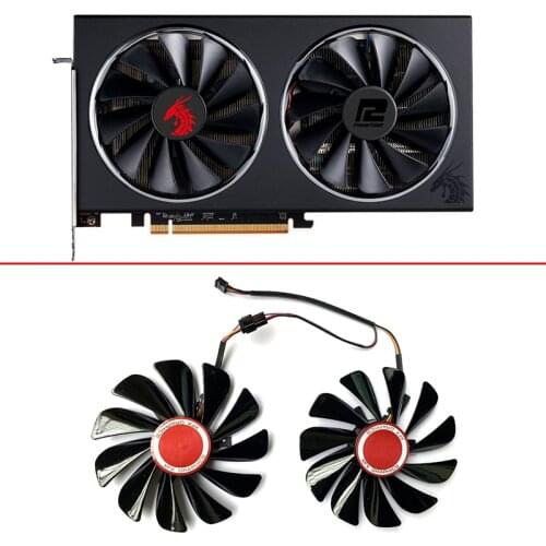 NEW 2PCS 95MM FDC10U12S9-C CF1010U12S 4PIN Alternative GPU Video Cooler For Powercolor RX5700 XT Red 5600XT VGA Graphics Fans
