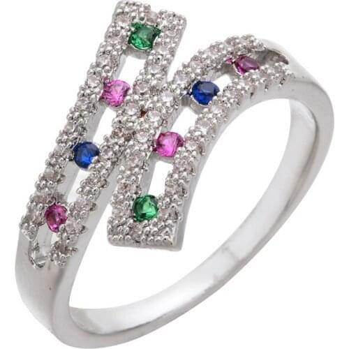 New Zirconia Ring Jewelry Promise Wedding Ring for Women Party Rings Gifts
