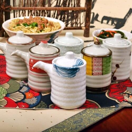 New berserk seasoning pot flavouring vinegar pot Japanese ceramic ring seasoning sauce pot