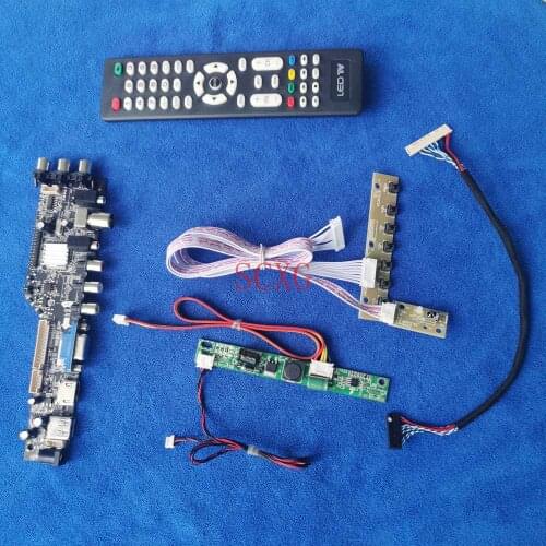 Monitor controller drive board LCD/LED LVDS 30 Pin 1366*768 HDMI-compatible USB VGA AV Digital Signal DIY Kit For M195XTN01.0