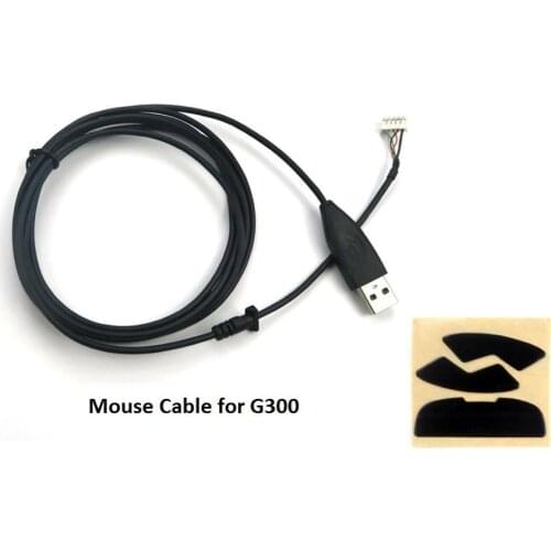2m Cable Durable Nylon Braided Line USB Mouse Cable Competition Performance Mouse skates For Logitech G300 Mice Repair Kit