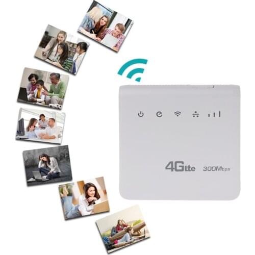 Unlocked 300Mbps 4G LTE CPE Mobile WiFi Wireless Router With LAN Port SIM Slot
