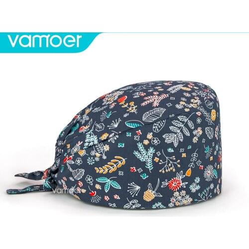 Scrub hat nurse Womens Operating Room Hats Pharmacy Nursing Cap Lab Pet Doctor Hat Surgicals Hat Unisex Floral Operating Hats