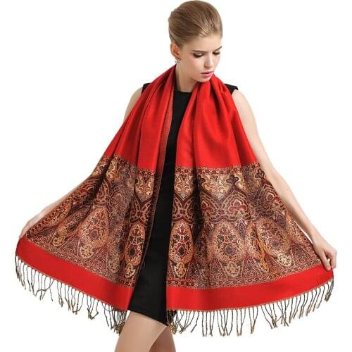 Brand New Designer Ethical Style women scarf Autumn winter warm Printing scarves for lady shawls and wraps Fringe long bandana