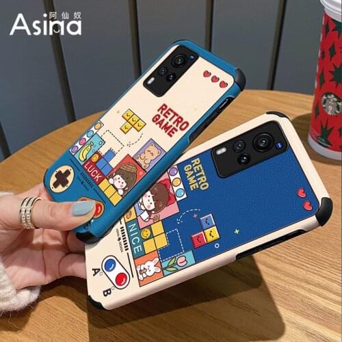 ASINA Imitation Lambskin Case For VIVO X50 60 30 Pro Cover Cartoon Silicone Bumper Cases For Vivo Z5X Z1Pro iQOO Neo Y17 V17