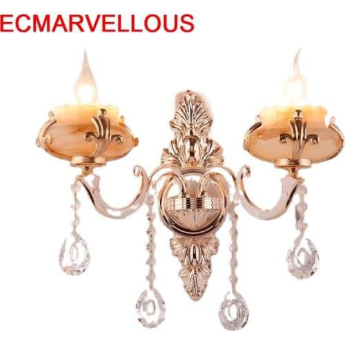 Arandela Para Parede Lampara De Sconce Bathroom Crystal Light For Home Applique Murale Aplique Luz Pared Luminaire Wall Lamp