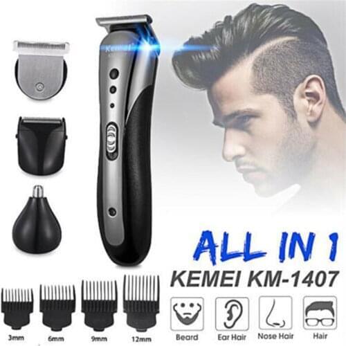 4 In 1 Rechargeable Hair Trimmer Waterproof Wireless Electric Shavers for Mens Beard Nose Ear Hair Clipper Trimmer Tool