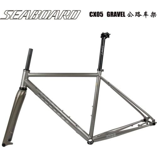 Seaboard Tsunami Chromoly Steel Road Bike Cyclocross Frameset Frame Carbon Fork Thru Axle Cr-mo Steel CX Gravel 700C Frame