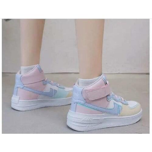 Autumn Winter New Womens High-Top Sneakers No decoration Fashion Increased Womens Platform Casual Shoes Couple Sneakers