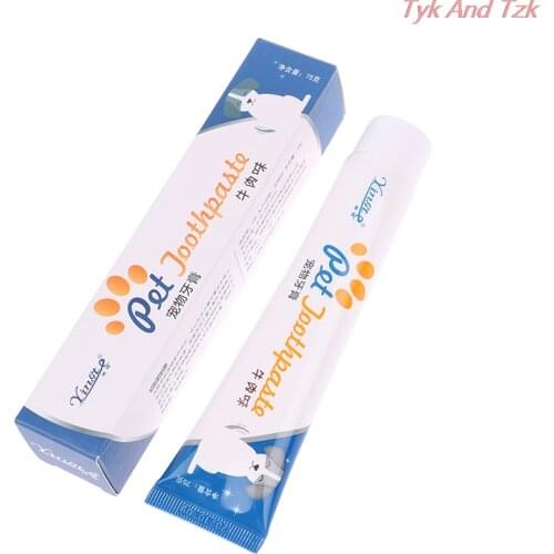 75g Pet Dog Toothpaste Teeth Cleaning Toothpaste For Dog Pet Dog Oral Care Tartar Plaque pets Dog Toothpaste for cats mascotas