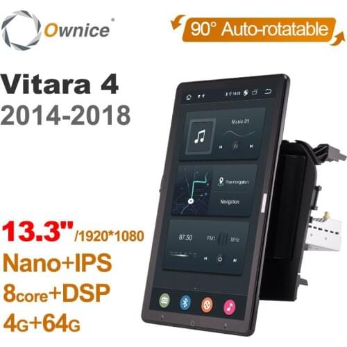 1920*1080 Ownice Android 10.0 for Suzuki Vitara 4 2014 -2018 Car Radio Auto Multimedia Video Audio head Unit 13.3" IPS Rotatable