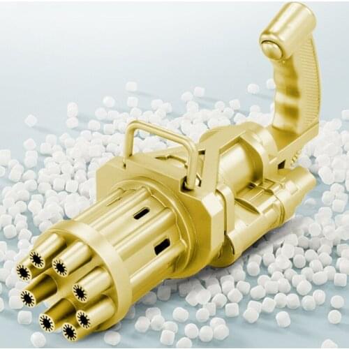 2-in-1 Toy Toy Gatling Bubble Toy Automatic Blowing Bubbles Maker Bubble Machine Baby Kids Toys Great Gifts for Kids