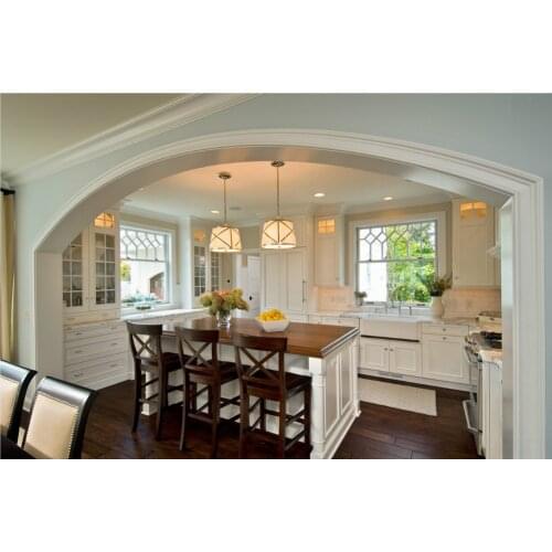 2019 customized American solid wood kitchen cabinets wholesale American style knock down solid wood kitchen funiture