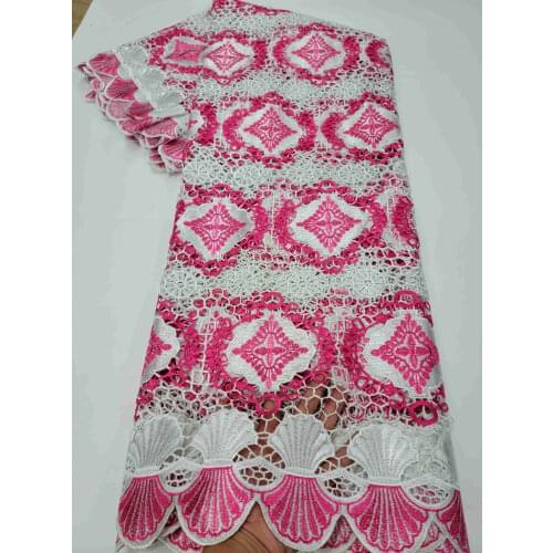 African Cord Lace Fabric Nigerian Lace Fabric 5 Yards Milk Silk Lace Fabric Water Soluble Lace For Wedding Party