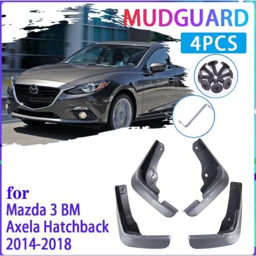 Car Mud Flaps for Mazda 3 BM Axela Hatchback 2014~2018 2015 2016 2017 Mudguard Splash Guards Fender Mudflaps Auto Accessories