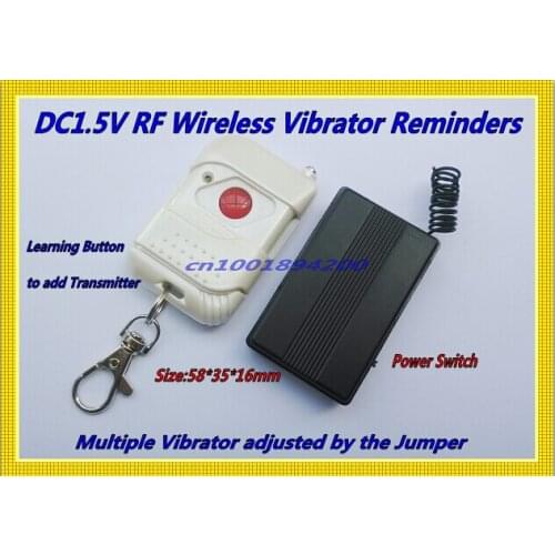 DC1.5V Vibrator RF Wireless Remote Control Vibrator Reminders Momentary 315/433 1CH (2CH 3CH 4CH 6CH 8CH ) Adjusted by Jumper