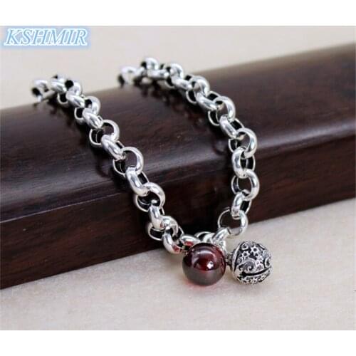 Kshmir Sterling Silver hollow bell chain bracelet Wedding Party Statement Jewelry For Women Fashion Bracelet Gifts