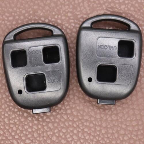 DAKATU 2/3 Button Remote Car Key Shell Case For Lexus RX300 ES300 LS400 Replacement Remote head no key blade with logo
