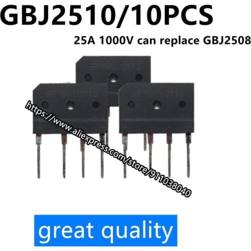 10PCS/LOT Imported new induction cooker rectifier bridge stack GBJ2510 25A 1000V can replace GBJ2508