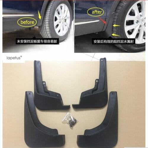 Lapetus / Plastic ! Accessories For Renault Kadjar 2016 2017 2018 Front + Rear Mud Flaps Guards Fenders Mudguard Cover Kit 4 Pcs