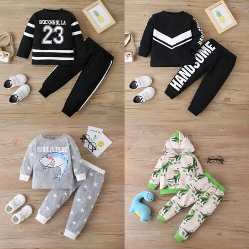Fashion Cool Winter Fall Toddler Girl Clothes 2pcs Set Letter Leopard Patchwork Long Sleeve Hooded Sweater Tops+trousers 1-6Y