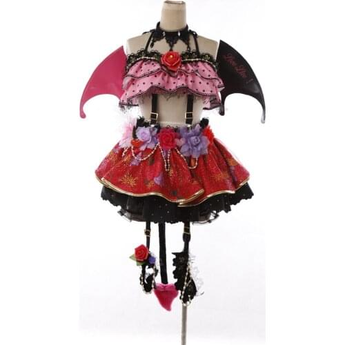 Love live Nico Yazawa Little Devil Awaken Cosplay Costume demon Dress Halloween dress for women A