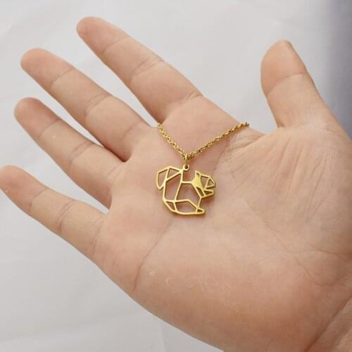 Popular in Europe and the United States, hollowedsquirrel necklace paper cartoon squirrel pendant