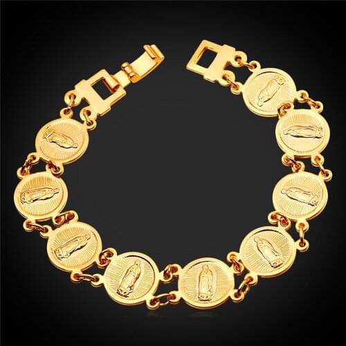 Religious Virgin Mary Charm Bracelet For Women Men Gold/Silver Color Chain Bracelet & Bangles Fashion Jewelry 2016 H240Y