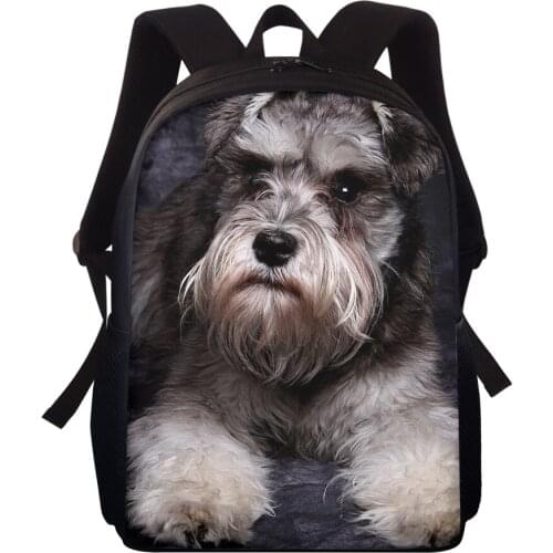 ELVISWORDS Customize Backpack Cute Dog Printing School Bags For Teenager Book Bag Women knapsack 15 Inch Fashion Mochila Escolar