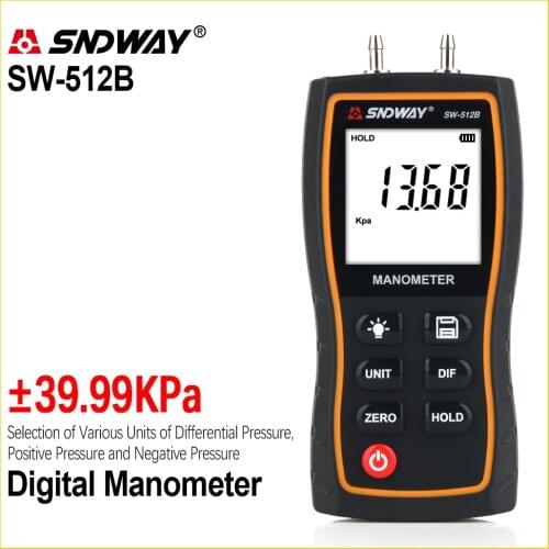 SNDWAY Pressure Gauge Hand-held Air Pressure Gauges Negative Vacuum Digital manometer