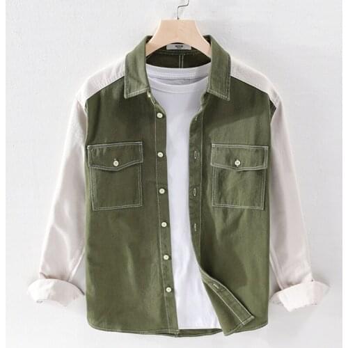 Suehaiwes brand cotton shirt men fashion casual patchwork shirts for men comfortable spring shirt mens chemise camisa