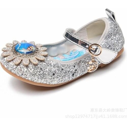 Disney Frozen Crystal Shoes For Baby Girls Childrens Dance non slip Soft Soled Princess Shoes Cartoon Elsa Shoes Girls Sandals