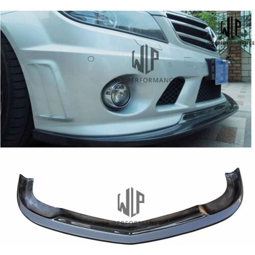 W204 High Quality Carbon Fiber Front Lip Splitter Car Styling For Mercedes Benz C Class W204 C63 AK Style Car Body Kit 2007-2011