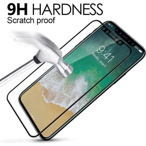 Curved Edge Tempered Glass for iPhone 8 7 6plus 5D Full Cover Premium LCD Glass Screen Protector Film Case for iphone xr xs max