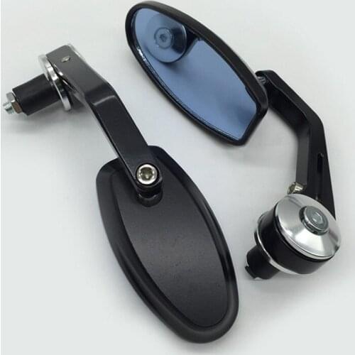 1 pair Motorcycle mirrors bar end mirror moto handlebar Rear view Motorcycle aluminum retrovisor mirrors 5 colors