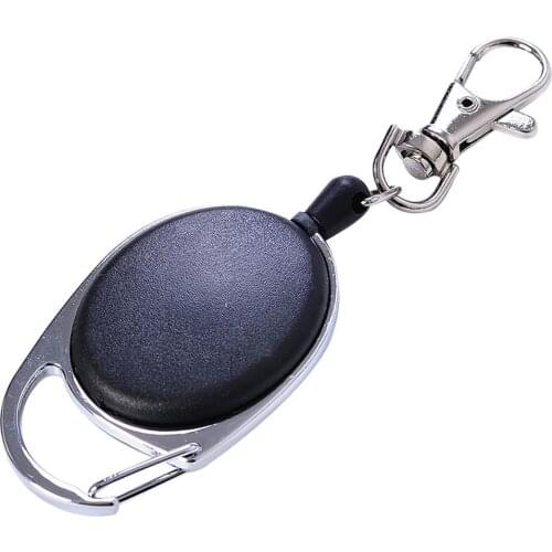 1pc Extensible Nylon Rope Back Clip Men Anti-Lost Keychain Organizer Key Ring Decor Camping Outdoor Tools