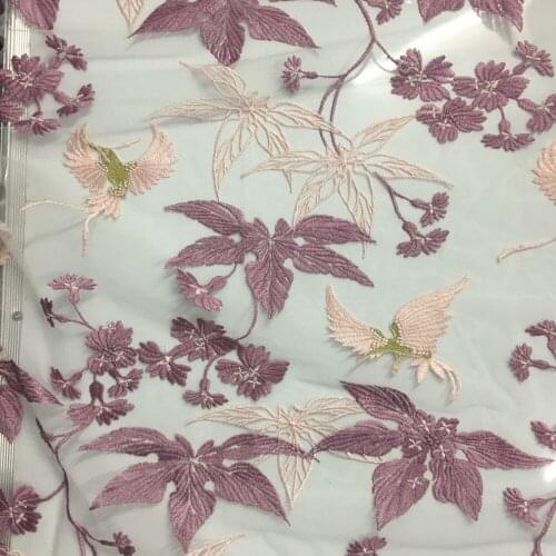 1yard 3D flowers LACE Fabric white mesh Fabric breathable for dress accessory clothes DIY decoartion Q664