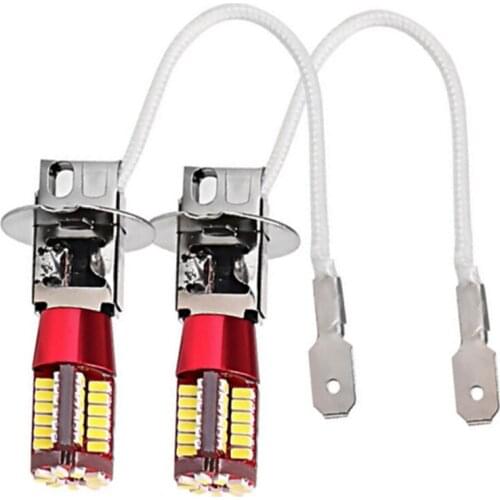 2pcs H3 Super Bright White 57 led 3014 H3 LED Replacement Bulbs For Car Fog Lights Daytime Running Lights White Red Blue Amber